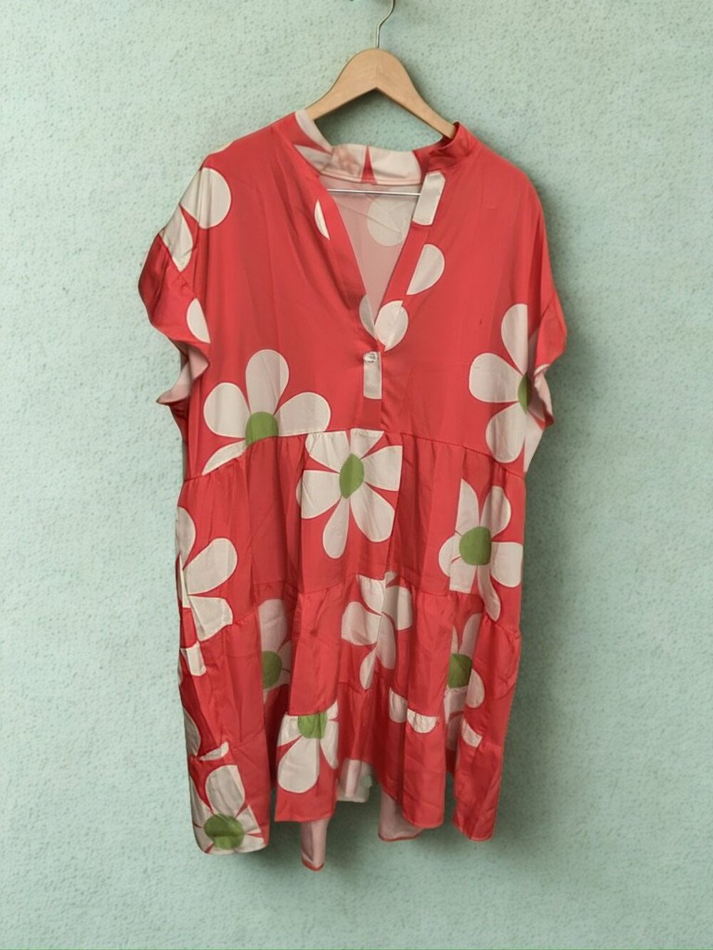Pink Coverup with Big White Flower